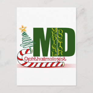 CHRISTMAS OPHTHALMOLOGIST FEIERTAGSPOSTKARTE
