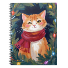 Christmas Orange Cat Festive Pet Notizblock
