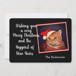Christmas Orange Tabby Cat Feiertagskarte