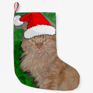 Christmas Orange Tabby Cat Kleiner Weihnachtsstrumpf