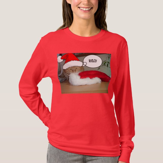 Christmas Orange Tabby Cat T-Shirt (Vorderseite)