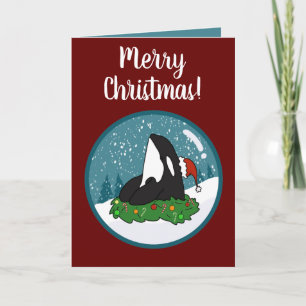 Christmas Orca Killer Whale Karte