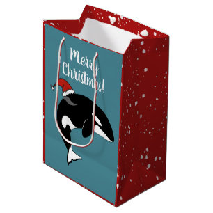 Christmas Orca Killer Whale Mittlere Geschenktüte