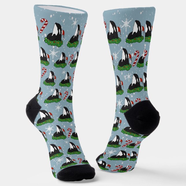 Christmas Orca Killer Whale Socken (Gewinkelt)