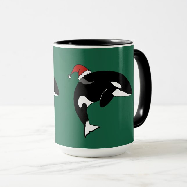 Christmas Orca Killer Whale Tasse (VorderseiteRechts)