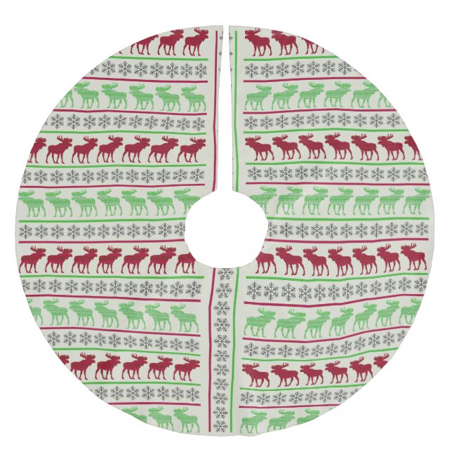 CHRISTMAS ORNAMENS REINDEER POLYESTER WEIHNACHTSBAUMDECKE (Vorderseite)
