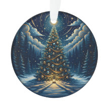 Christmas Ornament 2025 – Winter Night Tree 1