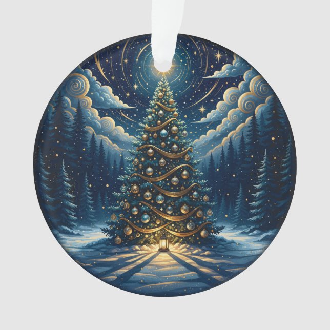 Christmas Ornament 2025 – Winter Night Tree 1 (Vorderseite)
