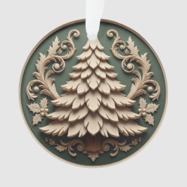 Christmas Ornament 2025 – Wood Carved Style