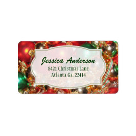 Christmas Ornament Address Stickers Adressaufkleber
