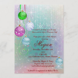 Christmas Ornament Baby Shower Invitation, Winter Einladung