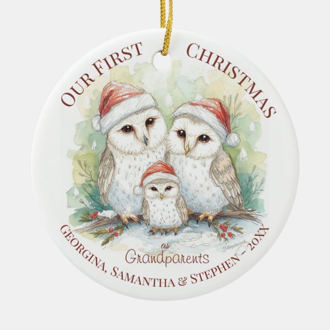 Christmas Ornament - First Christmas Grandparents (Vorne)