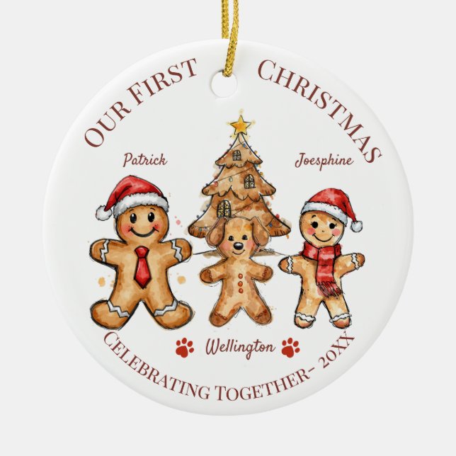 Christmas Ornament - First Christmas with our Dog  (Vorne)