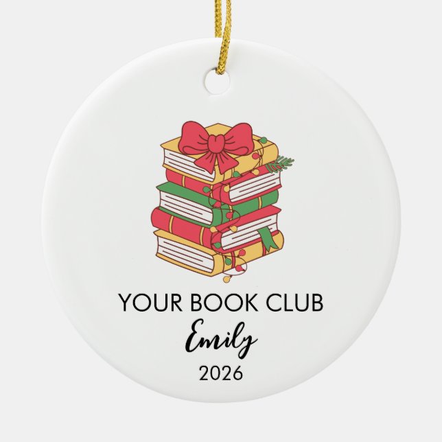Christmas Ornament For Reader Librarian Teacher (Vorne)