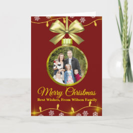 Christmas Ornament Holiday Photo Card Feiertagskarte
