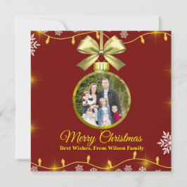Christmas Ornament Holiday Photo Card Feiertagskarte
