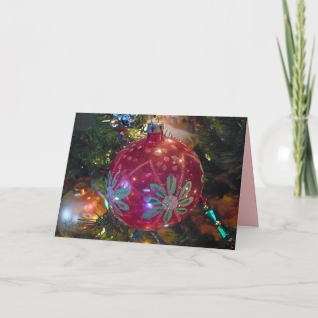 Christmas Ornament Note Card Feiertagskarte (Vorderseite)