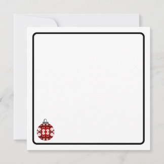 Christmas ornament note card mitteilungskarte