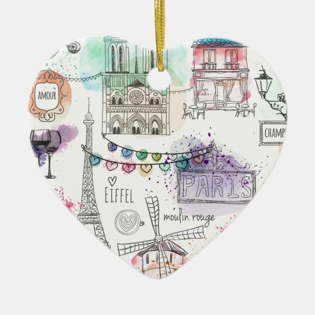 Christmas Ornament-Paris Keramik Ornament (Vorne)