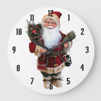 Christmas ornament Santa Claus doll Große Wanduhr