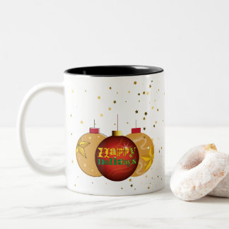 Christmas Ornament Spheres Zweifarbige Tasse