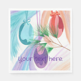 Christmas Ornaments, Custom Paper Napkins Serviette