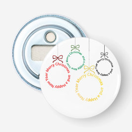 Christmas Ornaments Text Design Flaschenöffner