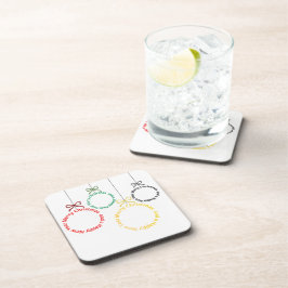 Christmas Ornaments Text Design Getränkeuntersetzer