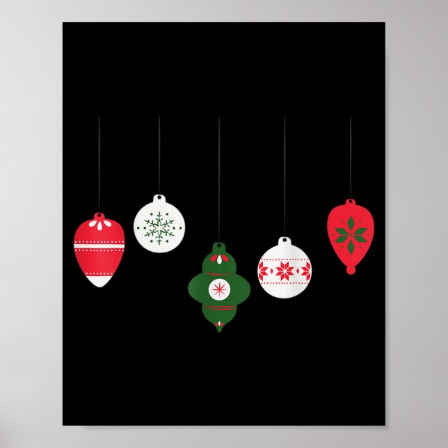 Christmas Ornaments Winter Holiday Seasonal  Poster (Vorne)