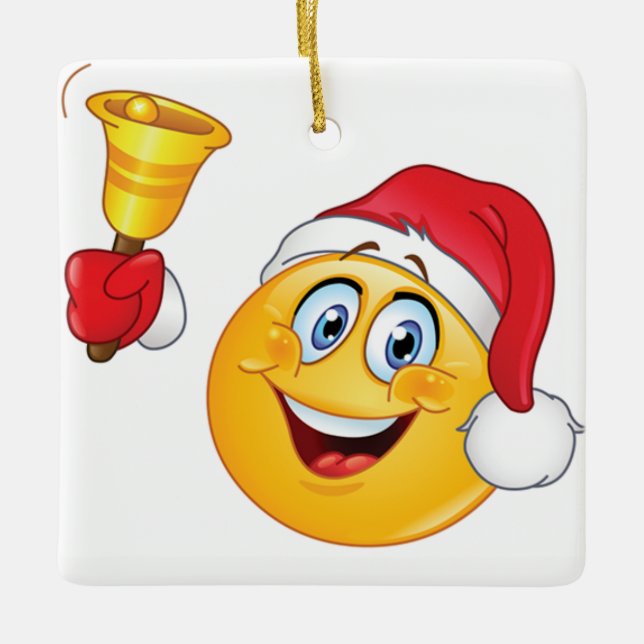 **CHRISTMAS-ORNATION** MIT COOLEM EMOJI KERAMIKORNAMENT (Vorderseite)