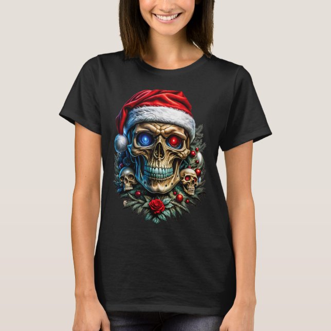 Christmas Outfit Skull Christmas Death Heavy Xmas  T-Shirt (Vorderseite)