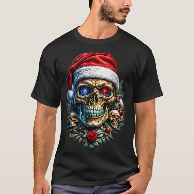 Christmas Outfit Skull Christmas Death Heavy Xmas  T-Shirt (Vorderseite)