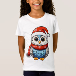 Christmas Owl – Holiday T-Shirt for Kids and Teens