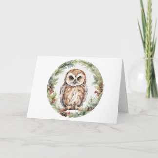 christmas owl illustration owl wall art holiday dankeskarte