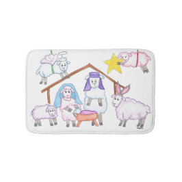 Christmas Pageant Shower Curtain Badematte