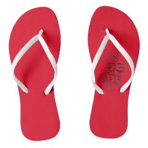 CHRISTMAS Pair Flip Flops MERRY CHRISTMAS
