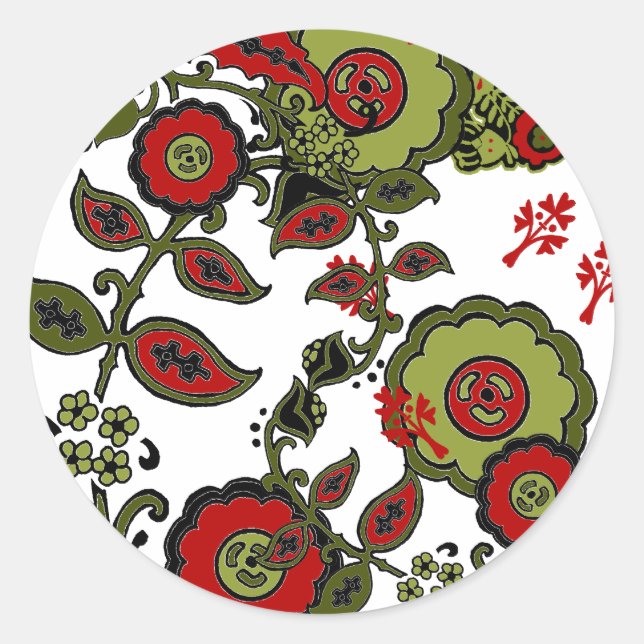 Christmas Paisley Sticker (Vorderseite)