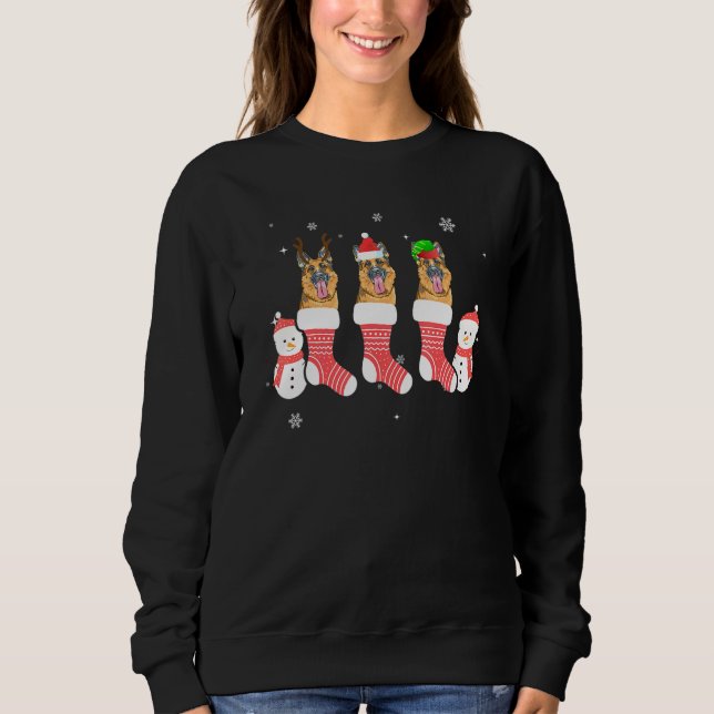 Christmas Pajama Australian Cattle Dog Xmas Socks Sweatshirt (Vorderseite)