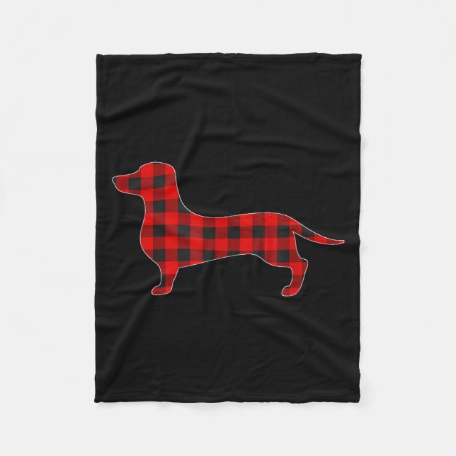 Christmas Pajama Dachshund Dog Tee Dogs Pajamas Xm Fleecedecke (Vorderseite)