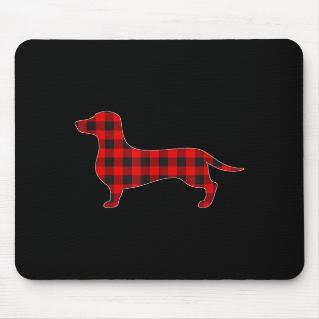Christmas Pajama Dachshund Dog Tee Dogs Pajamas Xm Mousepad (Vorne)