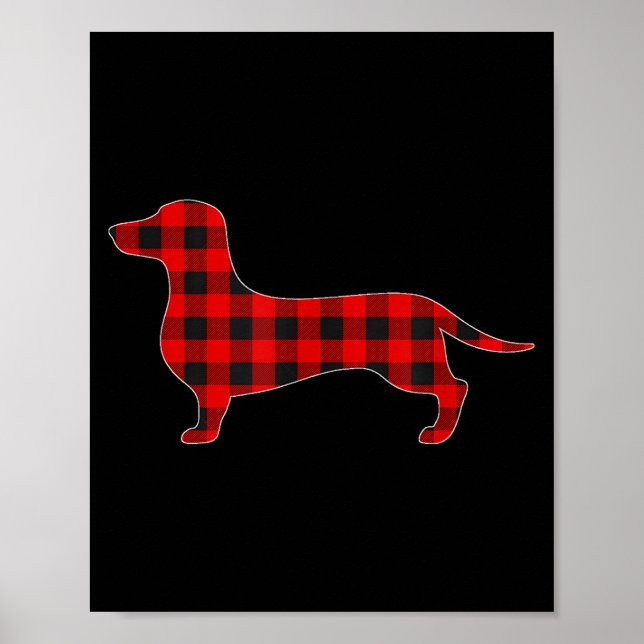 Christmas Pajama Dachshund Dog Tee Dogs Pajamas Xm Poster (Vorne)