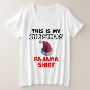 Christmas Pajama Design Große Größe T-Shirt