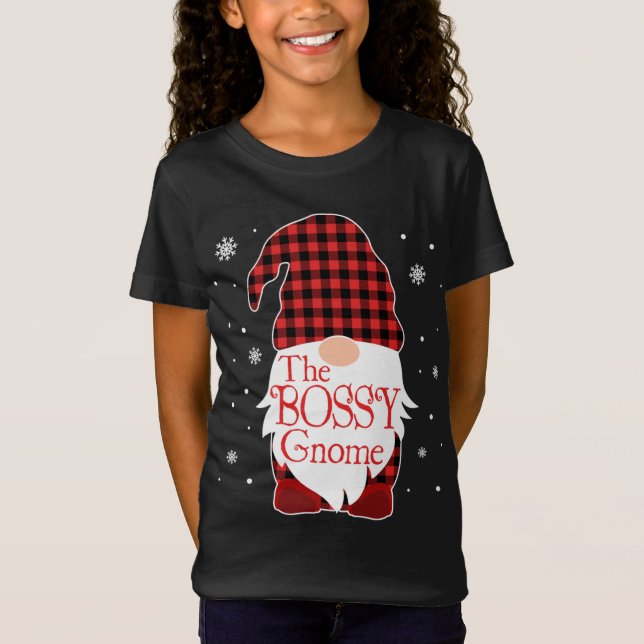 Christmas Pajama Familiengeschenk Bossy Gnome Buff T-Shirt (Vorderseite)