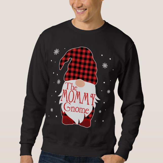Christmas Pajama Familiengeschenk Mommy Gnome Buff Sweatshirt (Vorderseite)