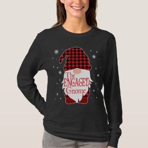 Christmas Pajama Familiengeschenk Verlobt Gnome Bu T-Shirt