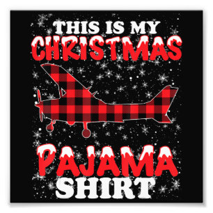 Christmas Pajama Funny Aviation Airplan Geschenk Fotodruck
