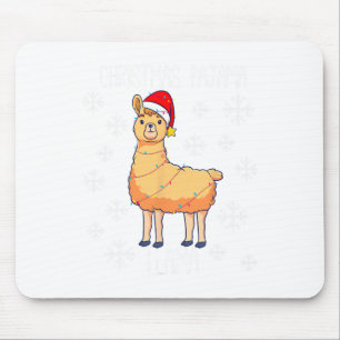 Christmas Pajama Llama Mousepad