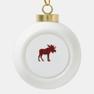Christmas Pajama Moose T-Shirt Animal Pajamas Xmas Keramik Kugel-Ornament