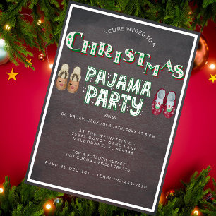 Christmas Pajama Party Holiday Einladung
