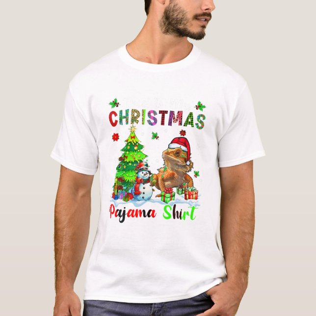 Christmas Pajama Shirt Santa Bearded (Vorderseite)